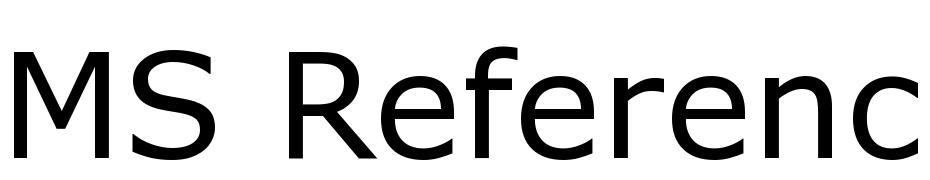 MS Reference Sans Serif Yazı tipi ücretsiz indir